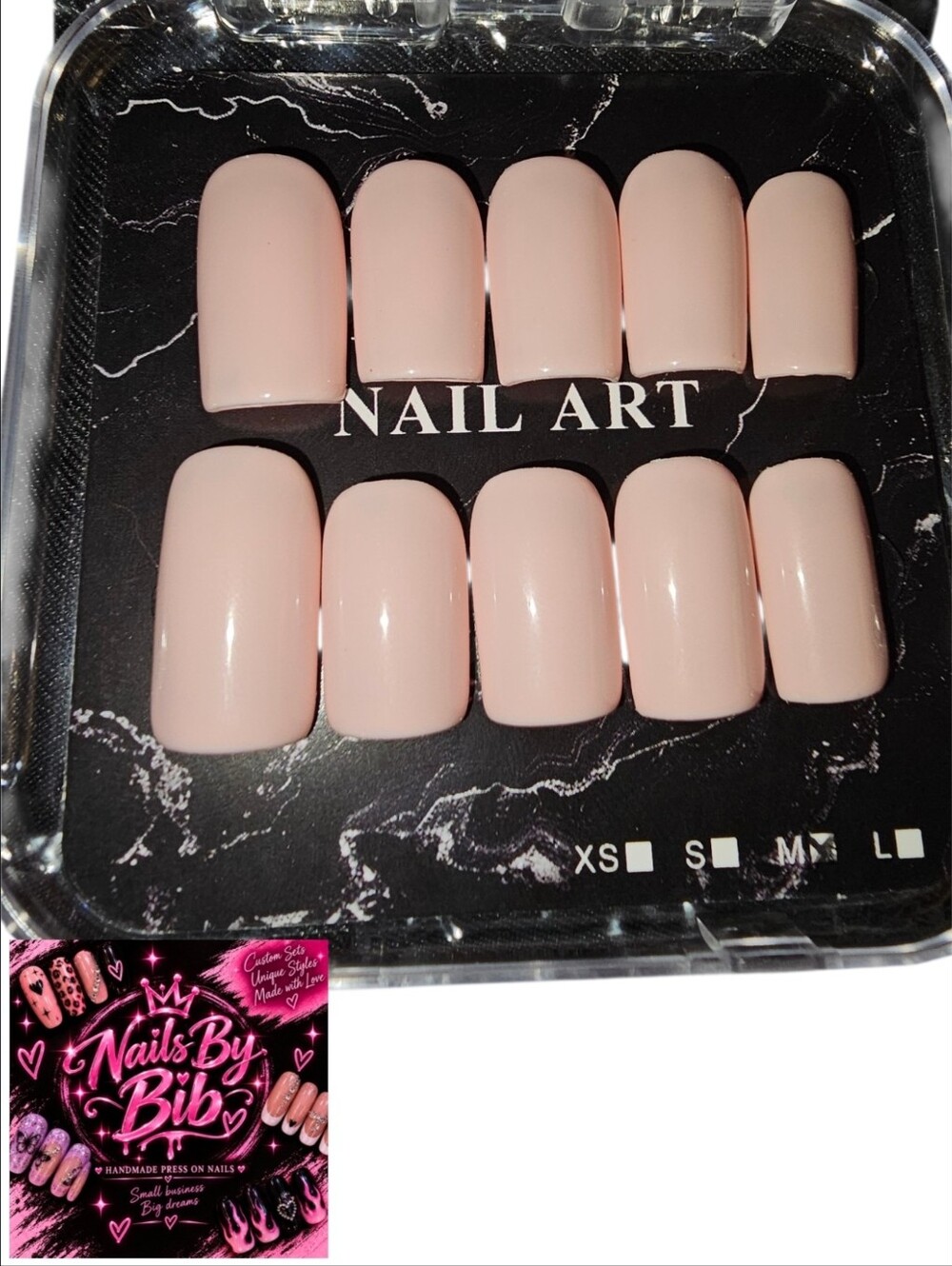 Powder Pink Press On Nails Medium